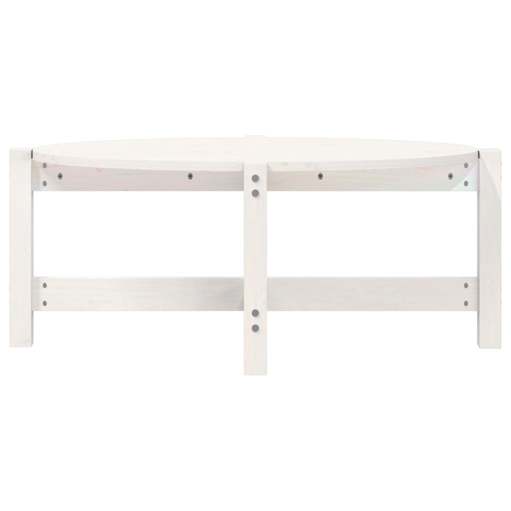 Coffee Table White 87x48x35 cm Solid Pine