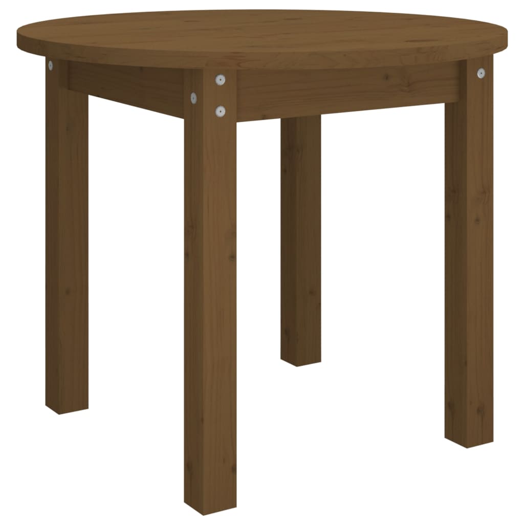 Table basse marron miel Ø 55x45 cm en bois de pin massif