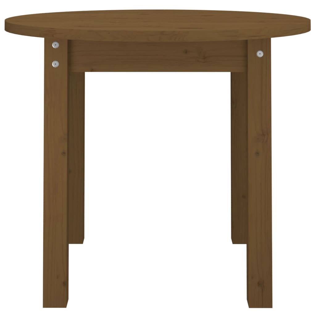 Table basse marron miel Ø 55x45 cm en bois de pin massif