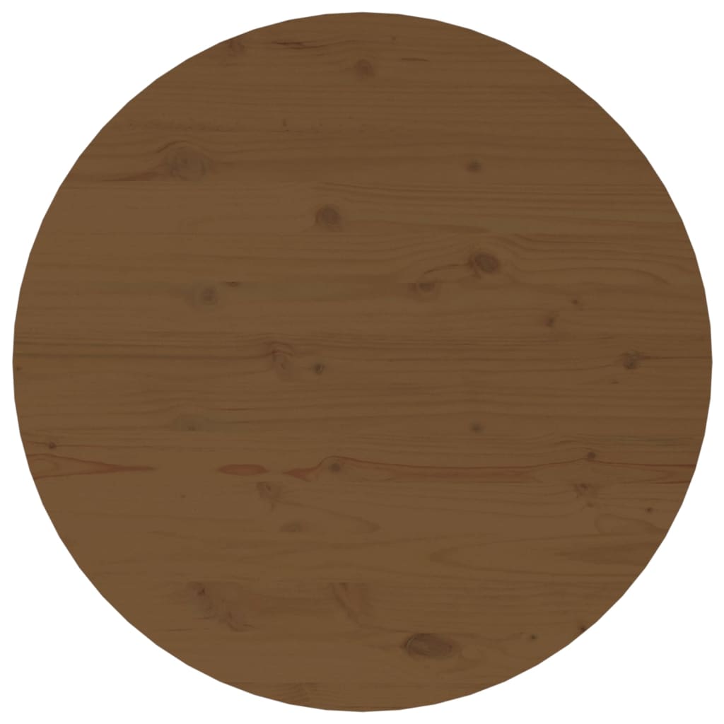 Table basse marron miel Ø 55x45 cm en bois de pin massif