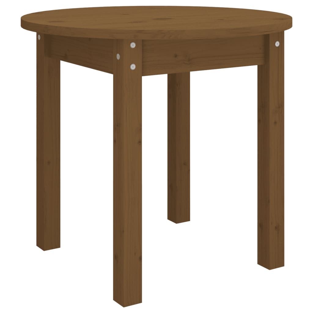 Table basse marron miel Ø 45x40 cm en bois de pin massif