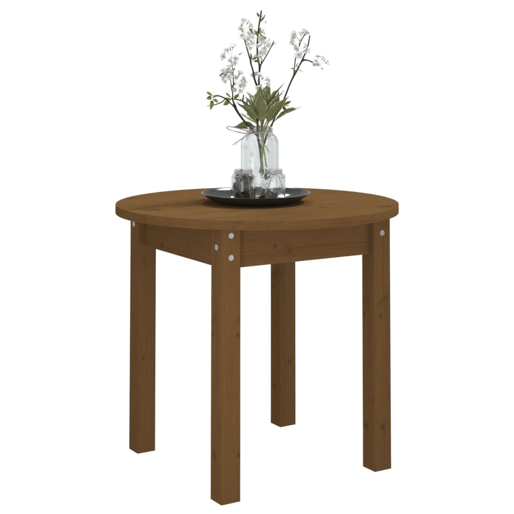 Table basse marron miel Ø 45x40 cm en bois de pin massif