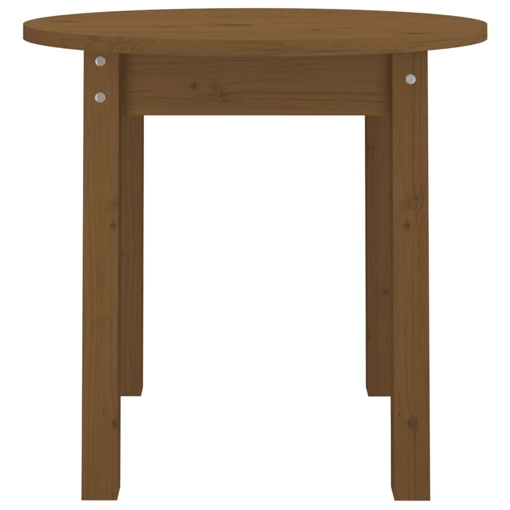 Table basse marron miel Ø 45x40 cm en bois de pin massif