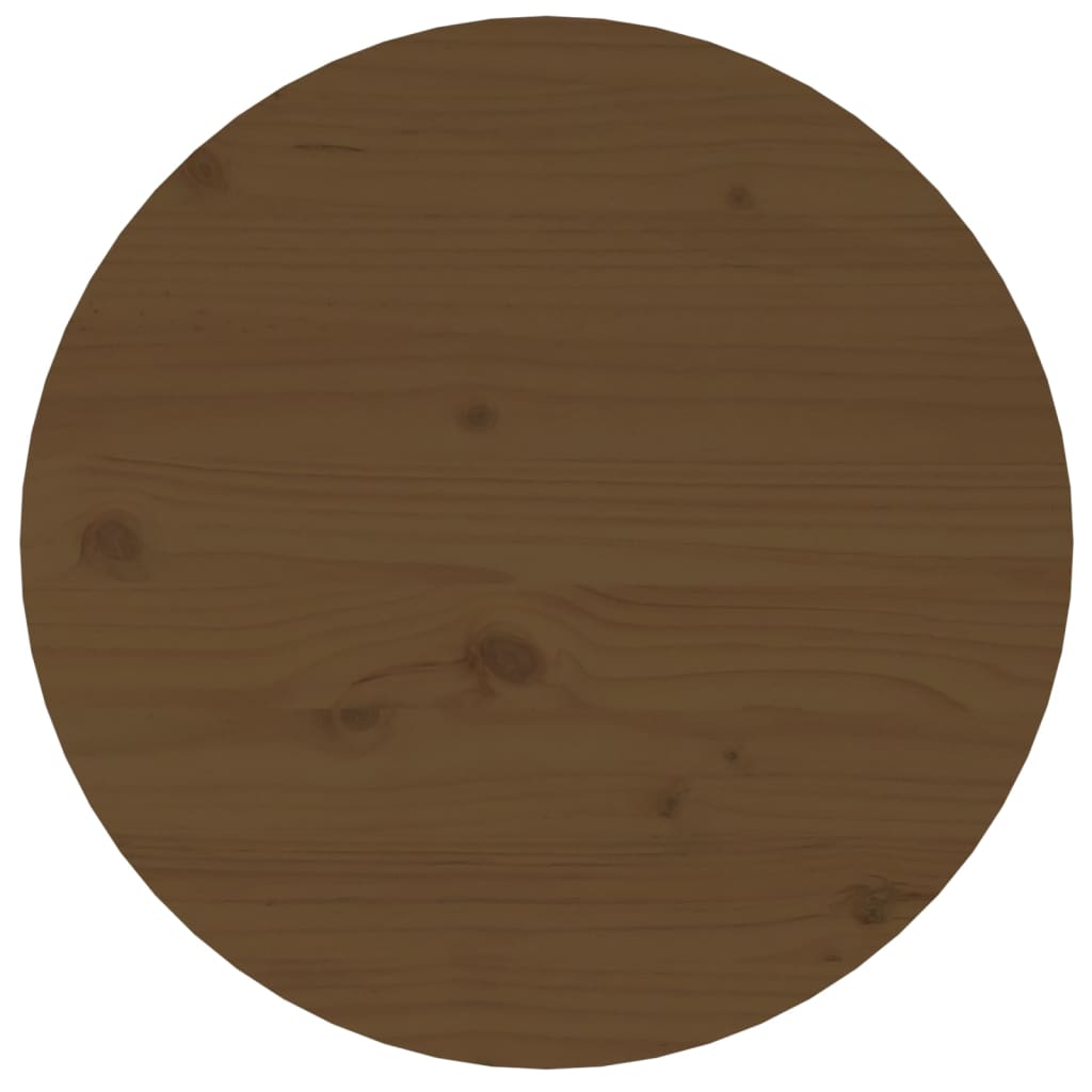 Table basse marron miel Ø 45x40 cm en bois de pin massif