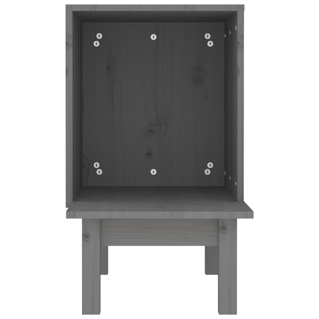 Katzenhaus Grau 60x36x60 cm Massivholz Kiefer