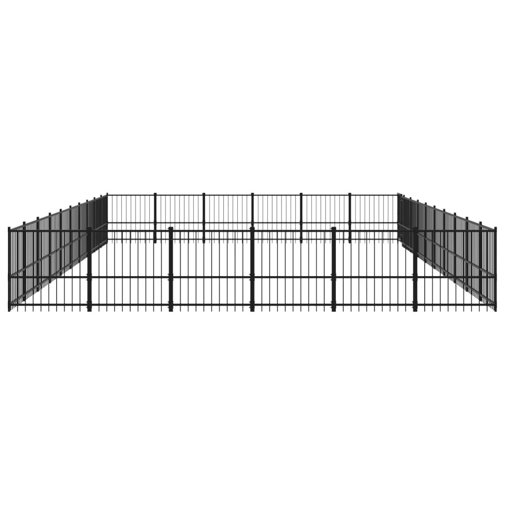 Outdoor-Hundezwinger Stahl 56,45 m²