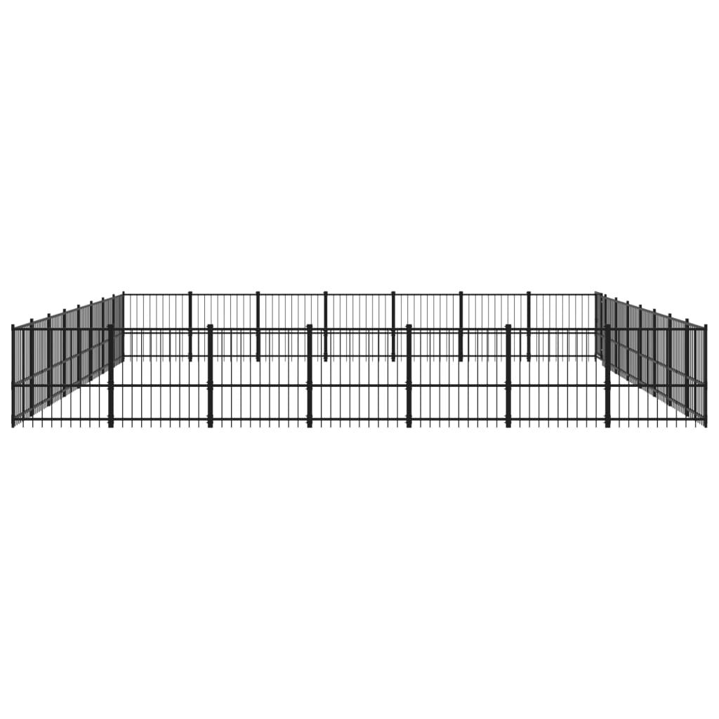 Outdoor-Hundezwinger Stahl 52,69 m²