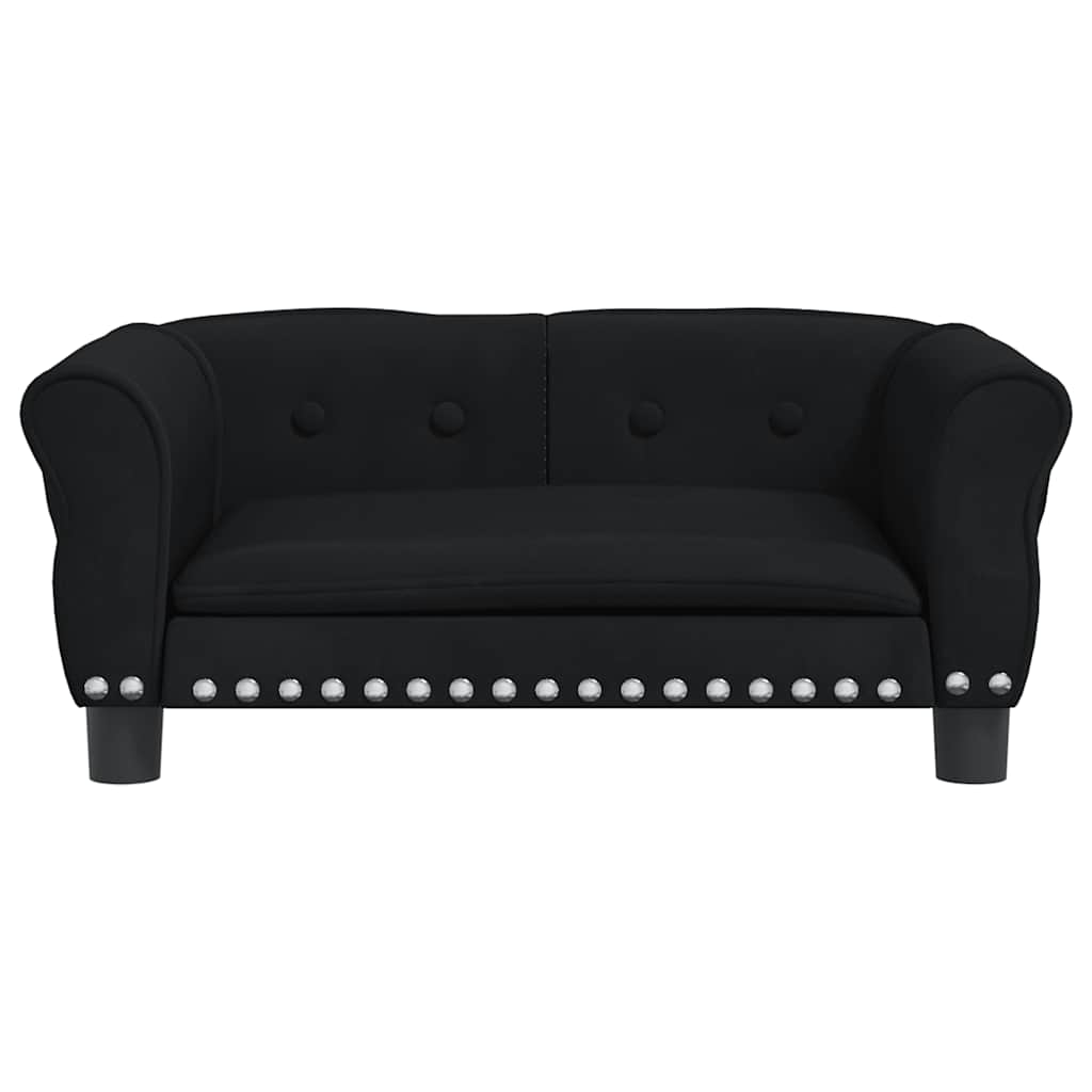 Dog bed black 70x45x30 cm velvet