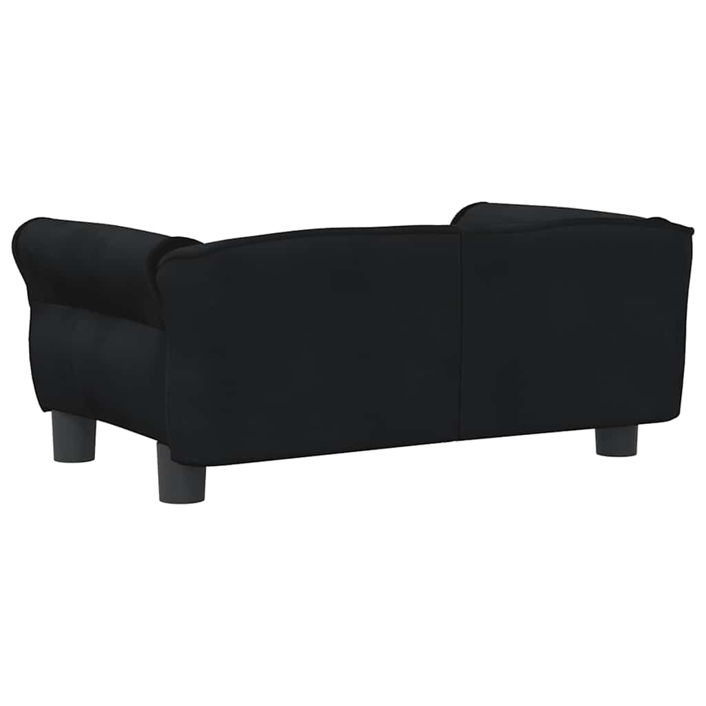 Dog bed black 70x45x30 cm velvet