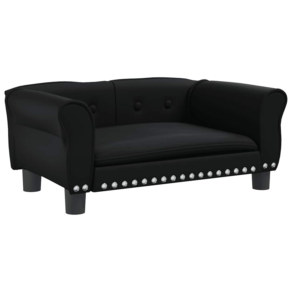 Dog bed black 70x45x30 cm artificial leather