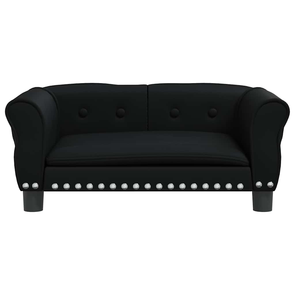 Dog bed black 70x45x30 cm artificial leather