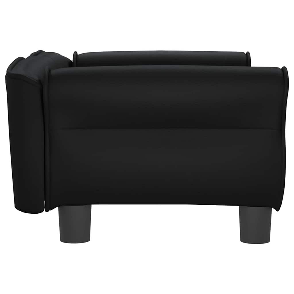 Dog bed black 70x45x30 cm artificial leather