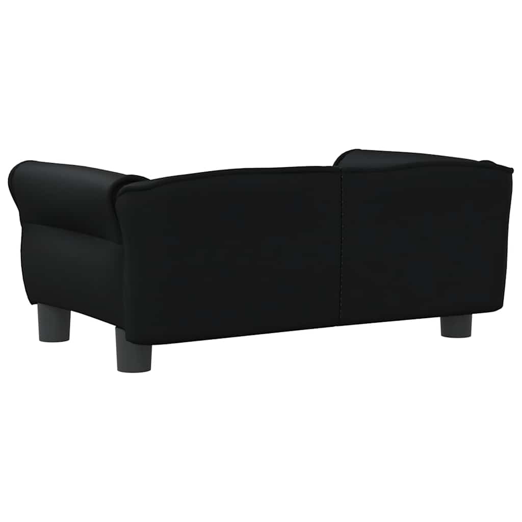 Dog bed black 70x45x30 cm artificial leather