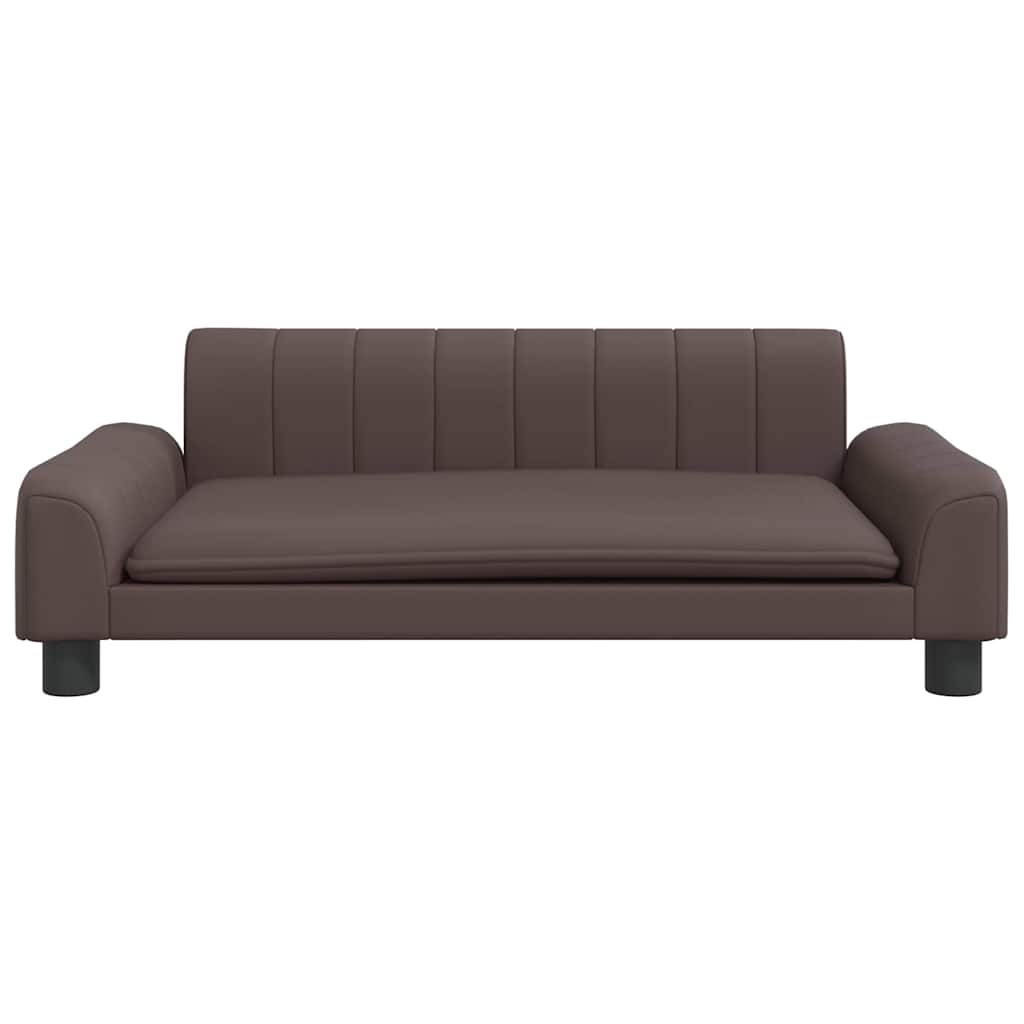 Dog bed brown 90x53x30 cm artificial leather