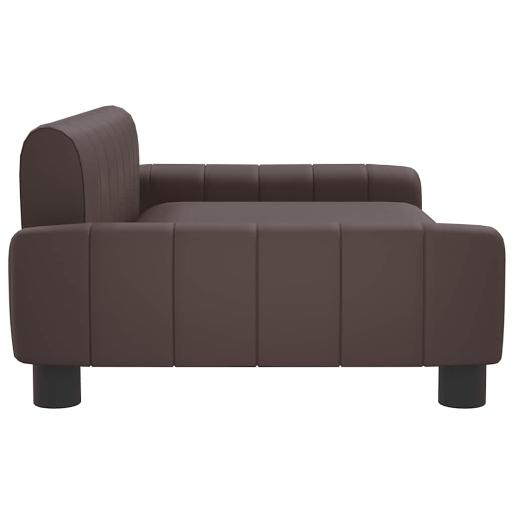 Dog bed brown 90x53x30 cm artificial leather