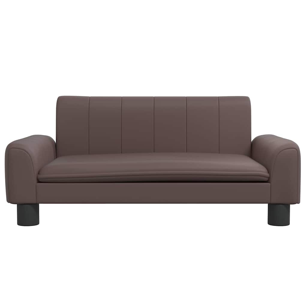 Panier pour chien marron 70x45x30 cm en cuir synthétique