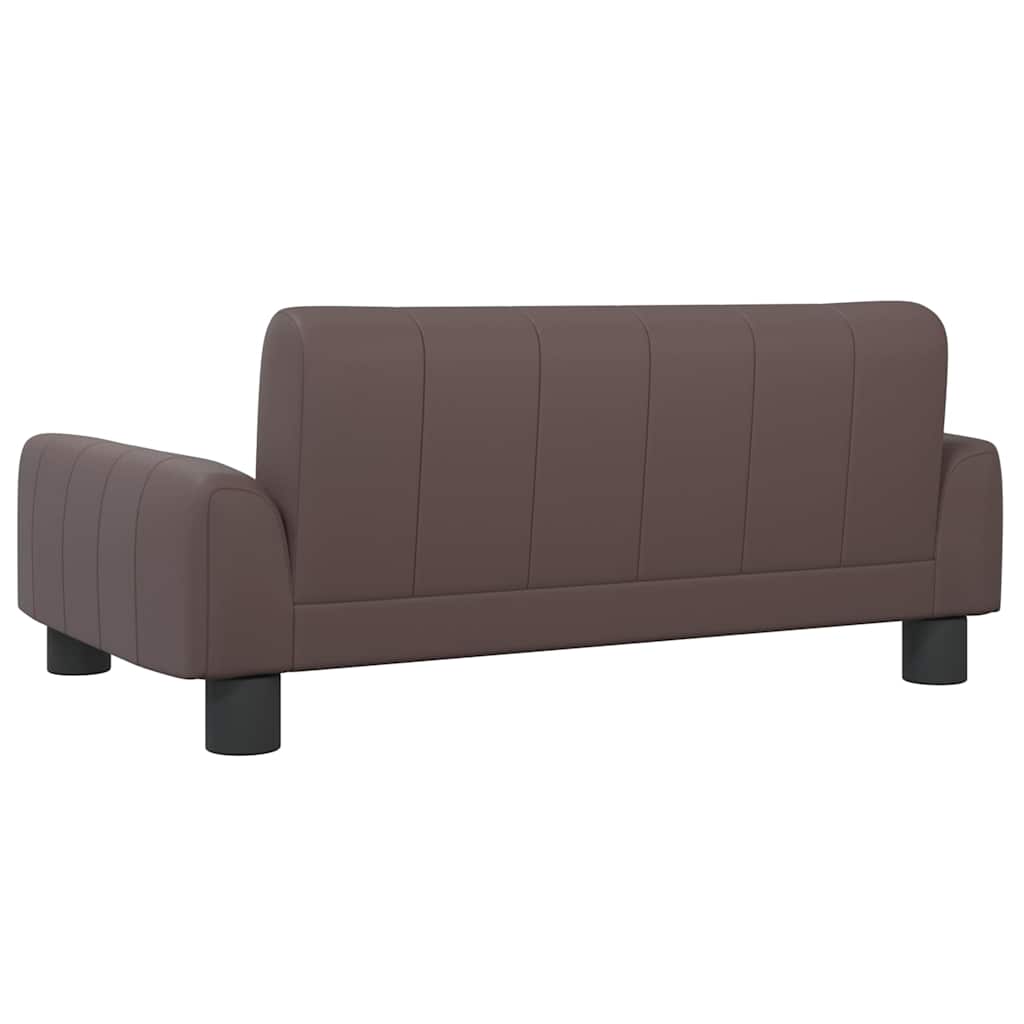 Panier pour chien marron 70x45x30 cm en cuir synthétique