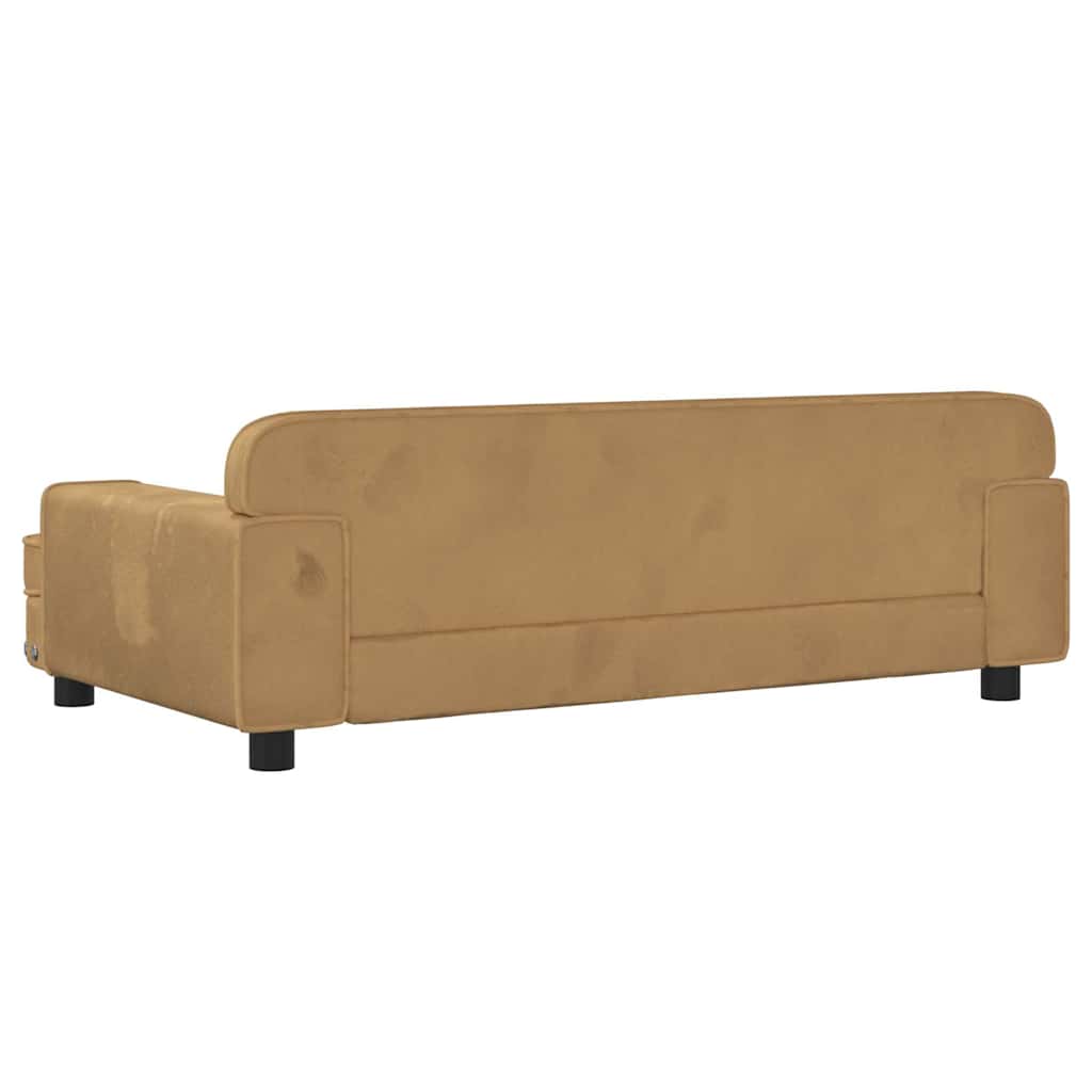 Dog bed brown 90x53x30 cm velvet