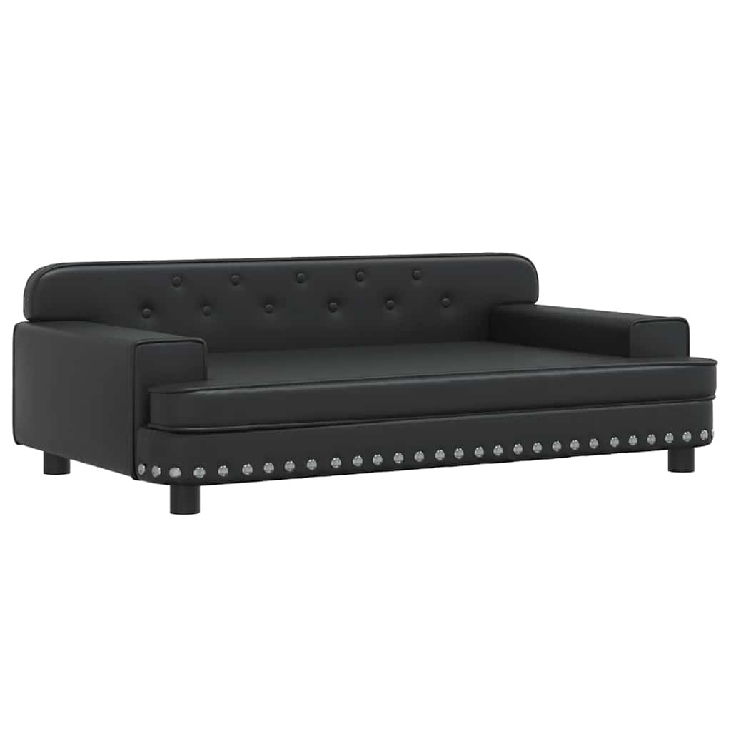 Dog bed black 90x53x30 cm artificial leather