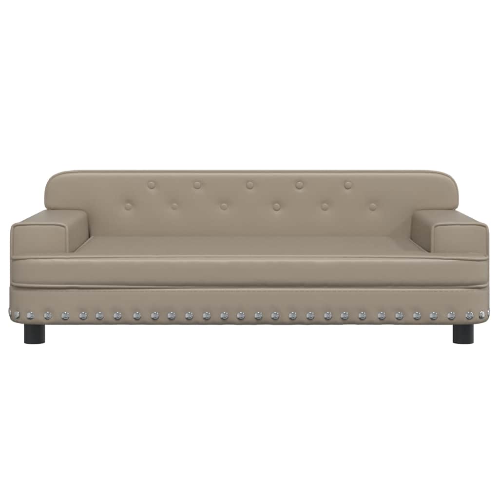 Panier pour chien cappuccino-marron 90x53x30 cm cuir artificiel