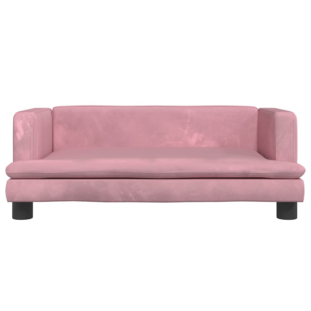 Panier pour chien rose 80x45x30 cm velours