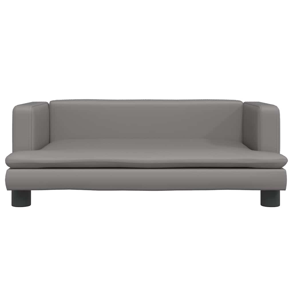 Dog bed grey 80x45x30 cm artificial leather
