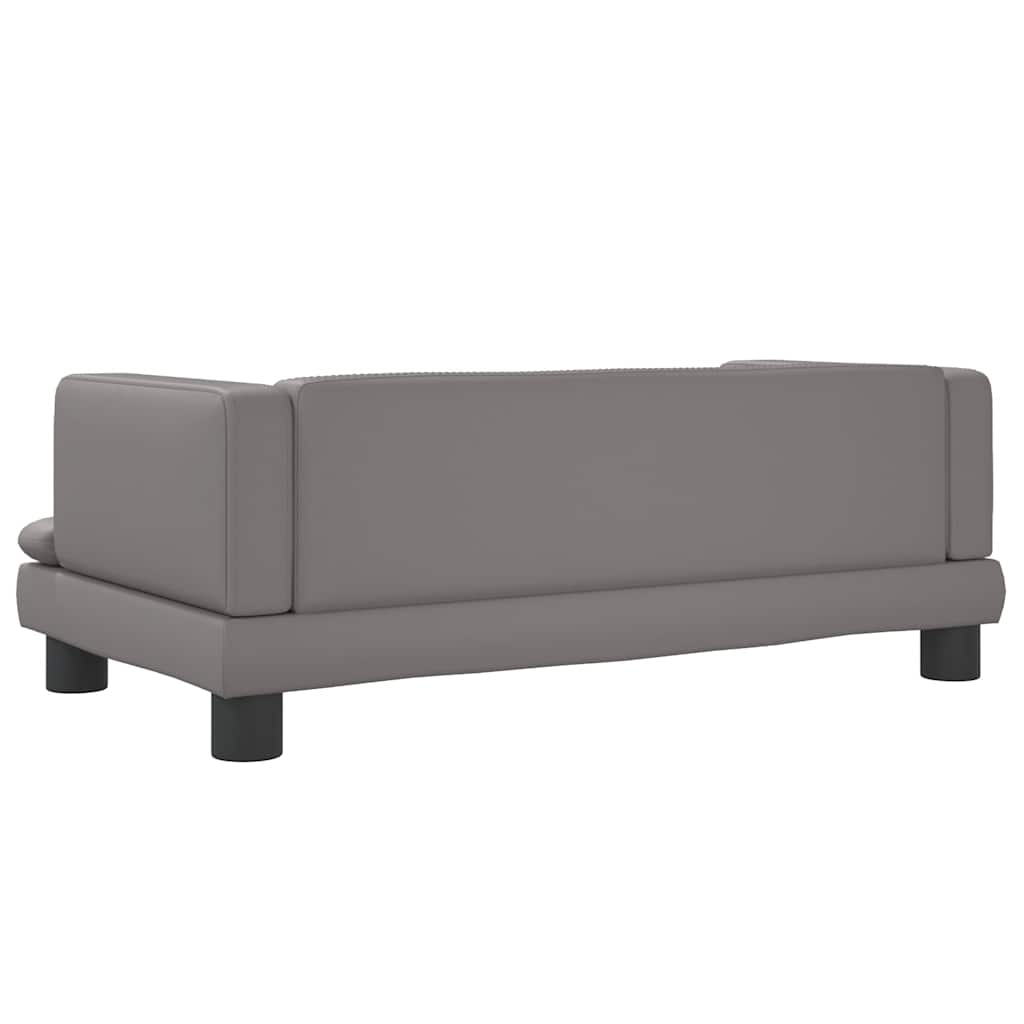 Dog bed grey 80x45x30 cm artificial leather