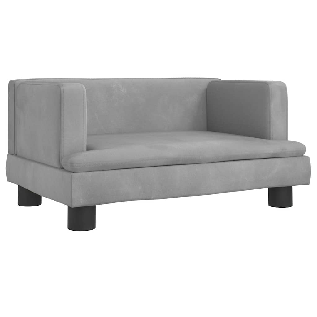 Dog bed light grey 60x40x30 cm velvet