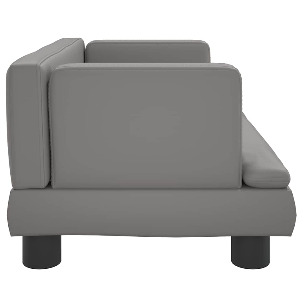 Dog bed grey 60x40x30 cm artificial leather
