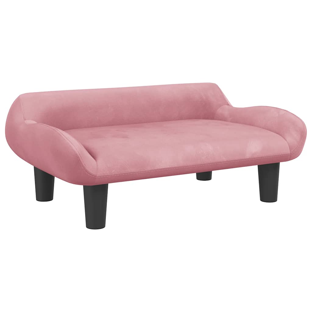 Panier pour chien rose 70x40x24 cm velours