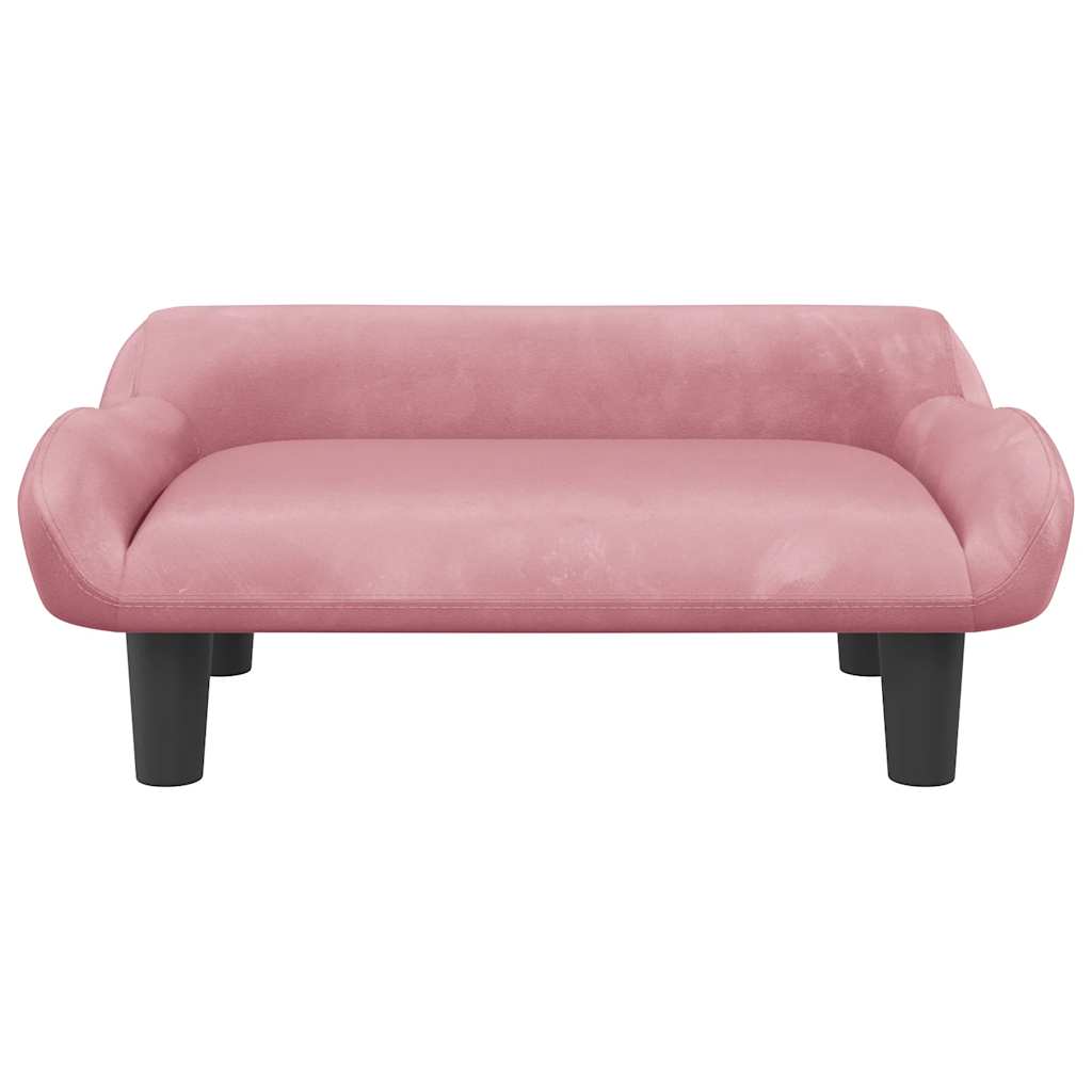 Panier pour chien rose 70x40x24 cm velours