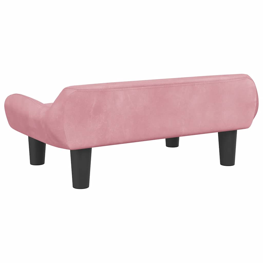 Panier pour chien rose 70x40x24 cm velours