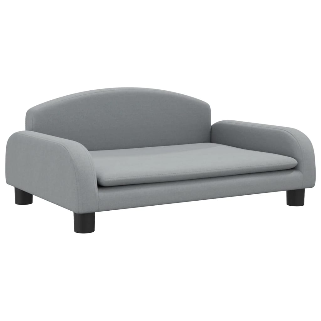 Dog bed light grey 70x45x30 cm fabric