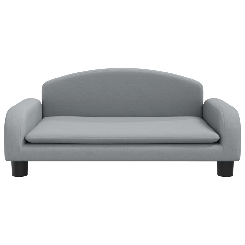 Dog bed light grey 70x45x30 cm fabric