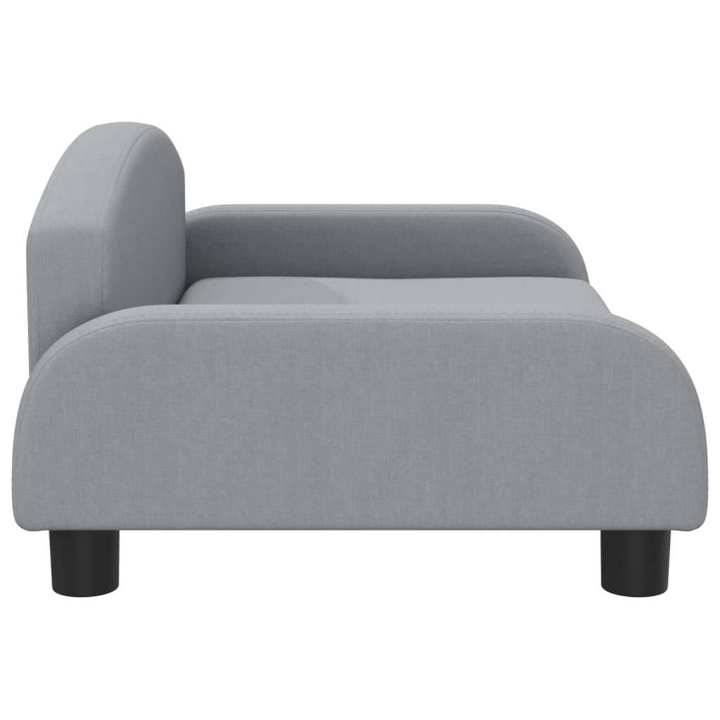 Dog bed light grey 70x45x30 cm fabric