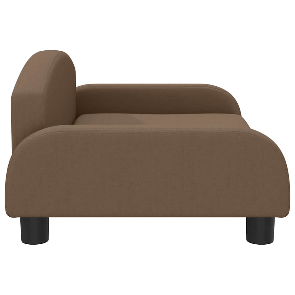 Panier pour chien en tissu marron 70x45x30 cm