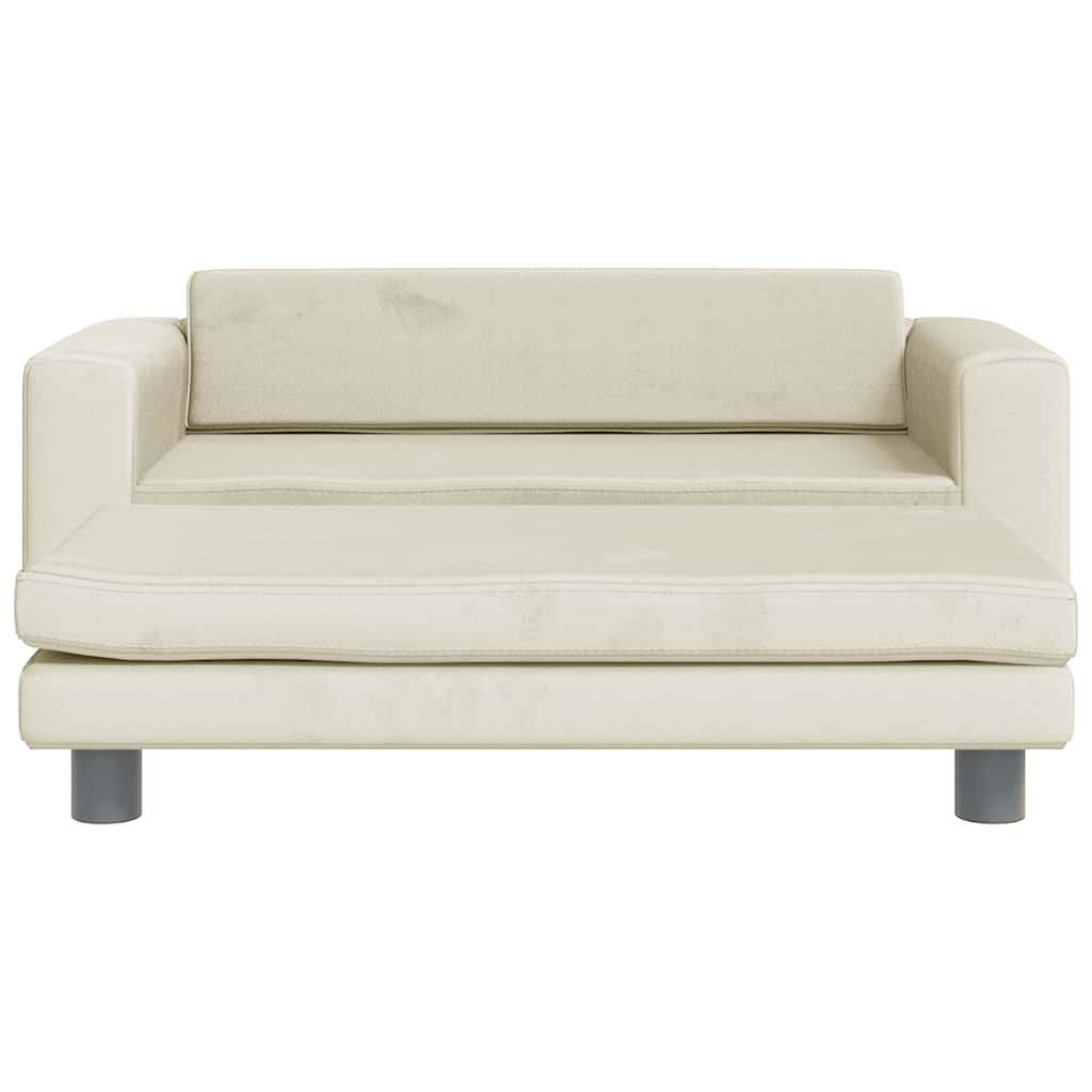 Panier pour chien avec extension crème 100x50x30 cm velours