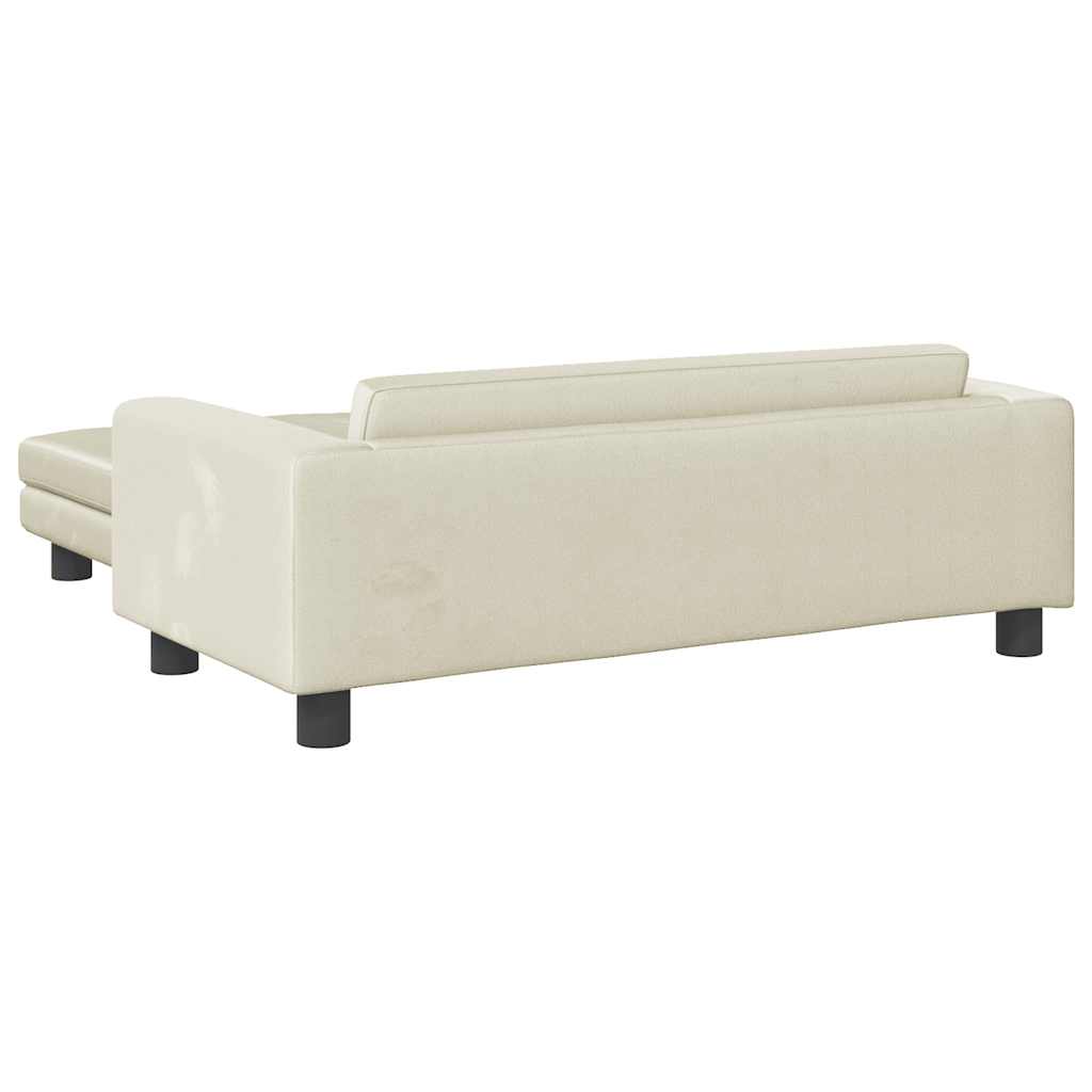 Panier pour chien avec extension crème 100x50x30 cm velours