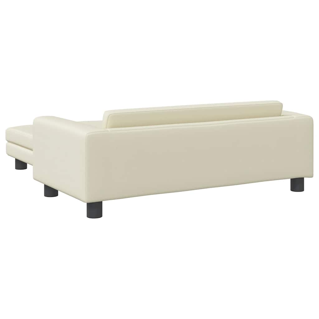 Panier pour chien avec extension crème 100x50x30 cm cuir artificiel