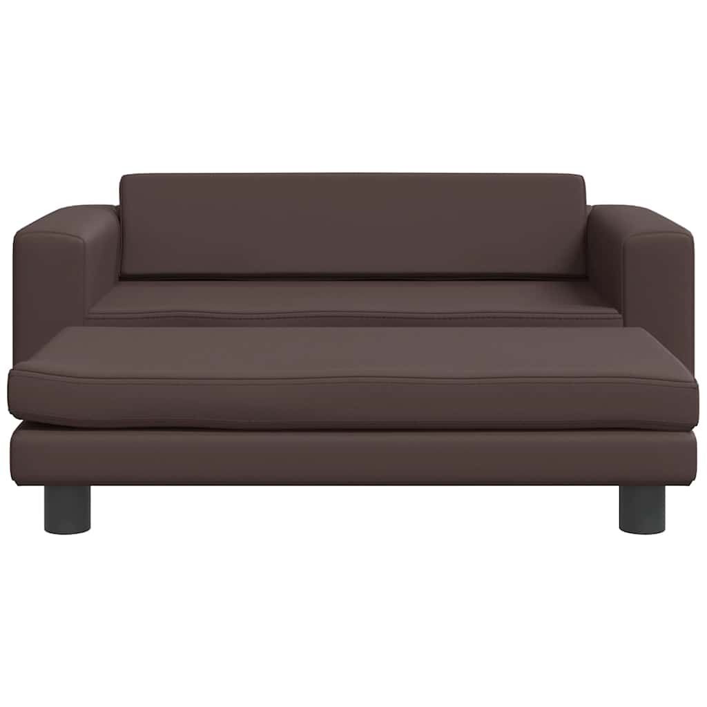 Panier pour chien avec rallonge marron 100x50x30 cm cuir synthétique