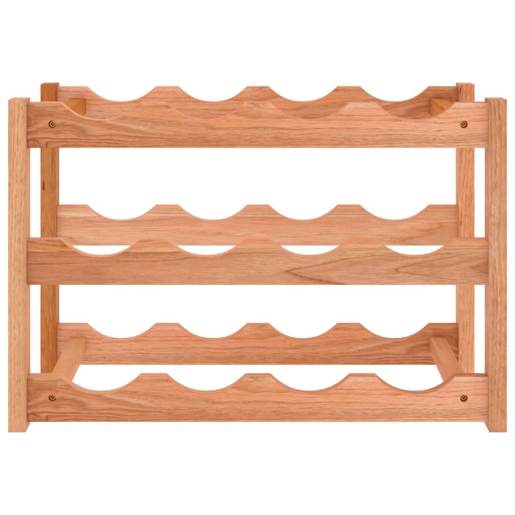 Wine rack for 12 bottles solid walnut wood