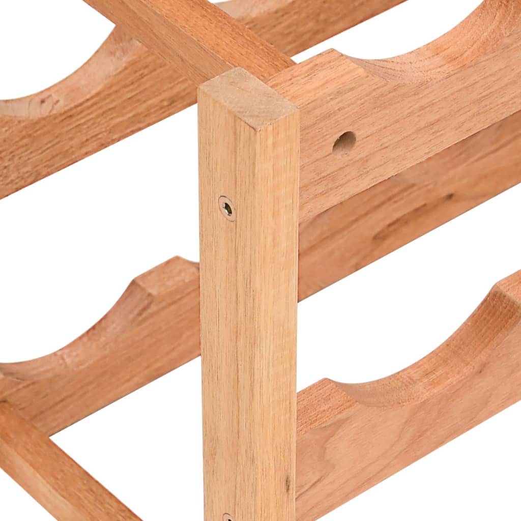 Wine rack for 12 bottles solid walnut wood