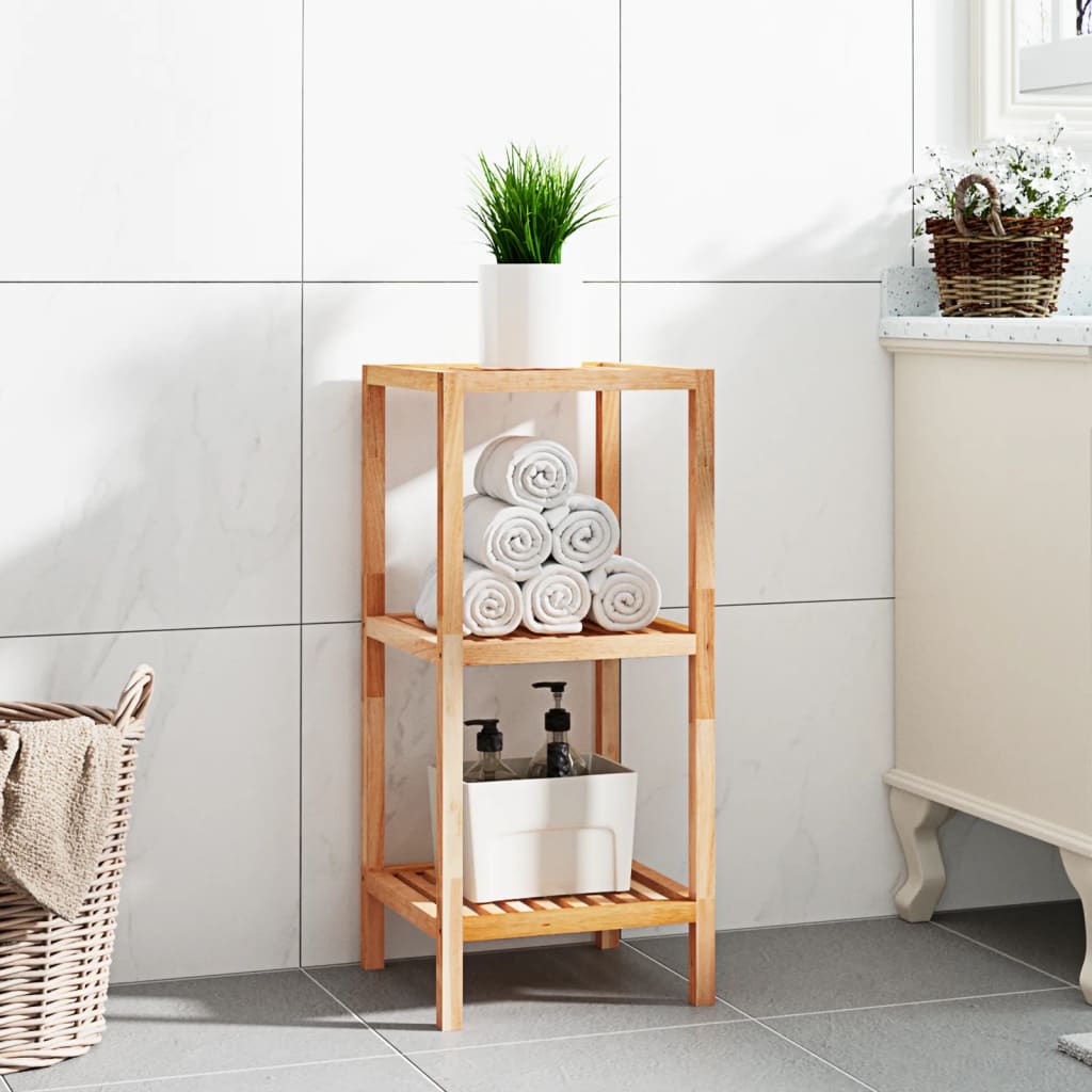 Bathroom shelf 36x36x79 cm solid walnut wood