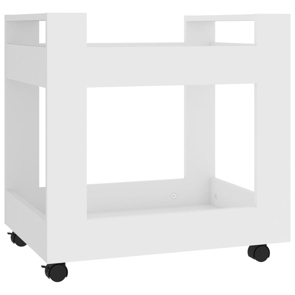 Chariot de bureau blanc 60x45x60 cm en bois
