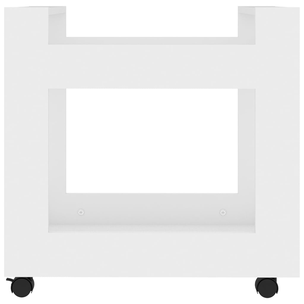 Chariot de bureau blanc 60x45x60 cm en bois