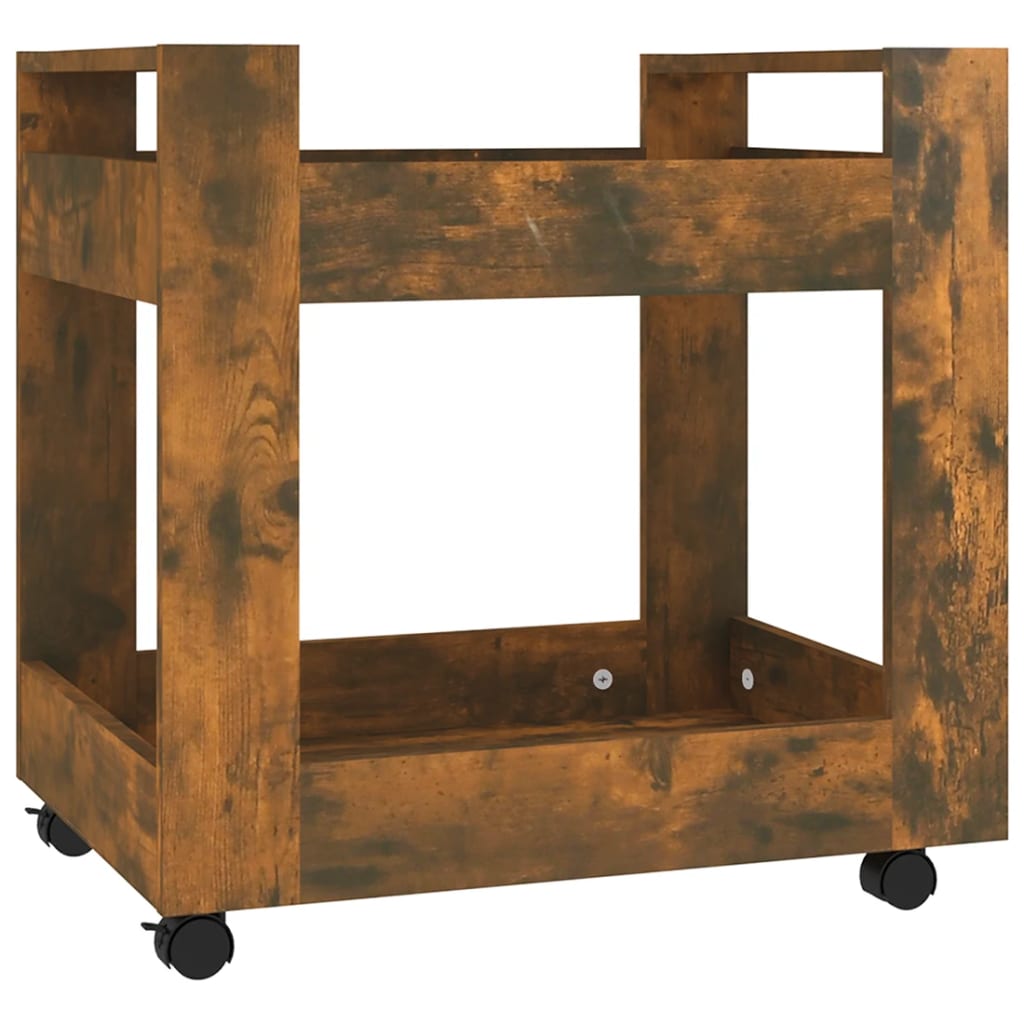 Desserte de bureau chêne fumé 60x45x60 cm matière bois
