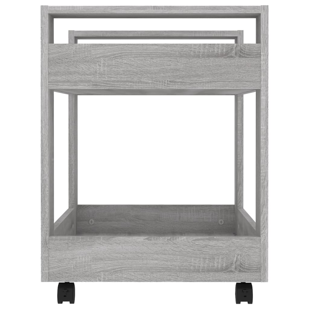 Chariot de bureau gris Sonoma 60x45x60 cm en bois