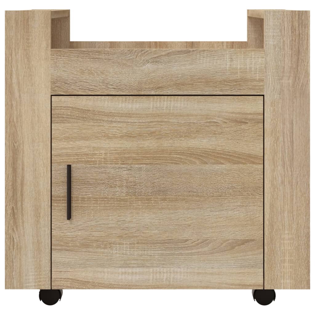 Chariot de bureau chêne Sonoma 60x45x60 cm matériau bois