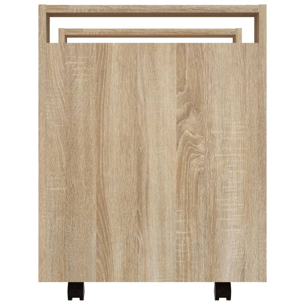 Chariot de bureau chêne Sonoma 60x45x60 cm matériau bois