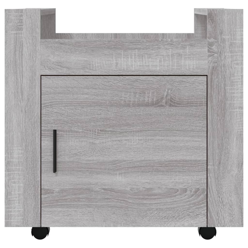 Chariot de bureau gris Sonoma 60x45x60 cm en bois